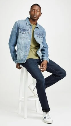 PAIGE Federal Slim Jeans In Russ Wash -Reberio Fashion Store pdeni41033164e0 q4 2 0. UX357 QL90