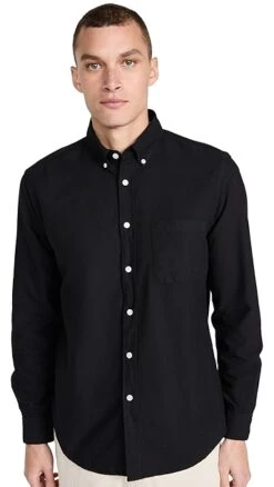 Portuguese Flannel Belavista Black Button Down Shirt -Reberio Fashion Store pflan302171071b 1664311356089 2 0. UX357 QL90