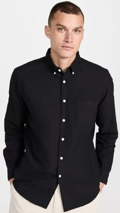 Portuguese Flannel Belavista Black Button Down Shirt