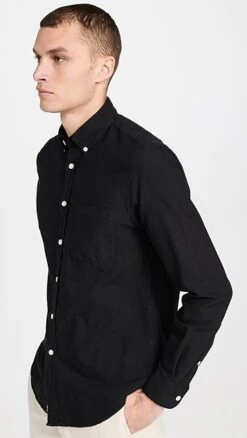 Portuguese Flannel Belavista Black Button Down Shirt -Reberio Fashion Store pflan302171071b 1664311356169 2 0. UX357 QL90