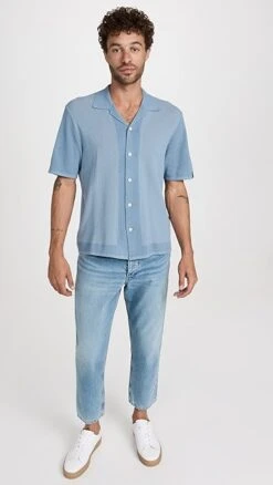 Rag & Bone Harvey Knit Camp Shirt -Reberio Fashion Store ragbo4642211629 1668443918900 2 0. UX357 QL90