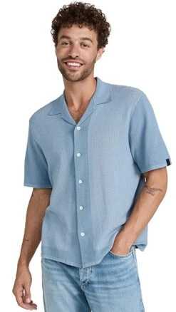 Rag & Bone Harvey Knit Camp Shirt -Reberio Fashion Store ragbo4642211629 1668443919244 2 0. UX357 QL90