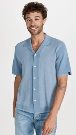 Rag & Bone Harvey Knit Camp Shirt