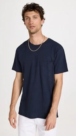 Rag & Bone Linen Blend Miles Tee