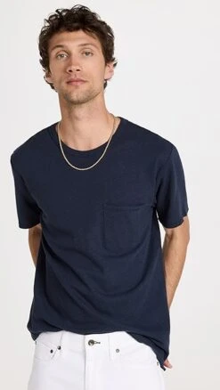 Rag & Bone Linen Blend Miles Tee -Reberio Fashion Store ragbo464611f24a 1681750148761 2 0. UX357 QL90