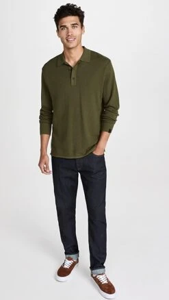 Rag & Bone Harvey Long Sleeve Polo -Reberio Fashion Store ragbo4651111689 1665698124399 2 0. UX357 QL90