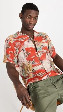 RE/DONE Tiger Surf Rider Shirt -Reberio Fashion Store redon307501323e 1676049992525 2 0. UX357 QL90