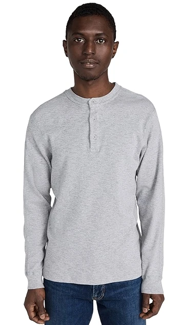 Reigning Champ Slub Long Sleeve Henley Tee 6 Reigning Champ Slub Long Sleeve Henley Tee - Image 6
