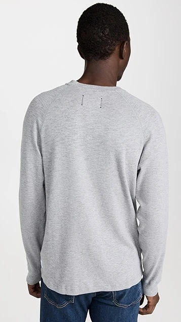 Reigning Champ Slub Long Sleeve Henley Tee 2 Reigning Champ Slub Long Sleeve Henley Tee - Image 2