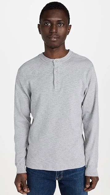 Reigning Champ Slub Long Sleeve Henley Tee 7 Reigning Champ Slub Long Sleeve Henley Tee - Image 7