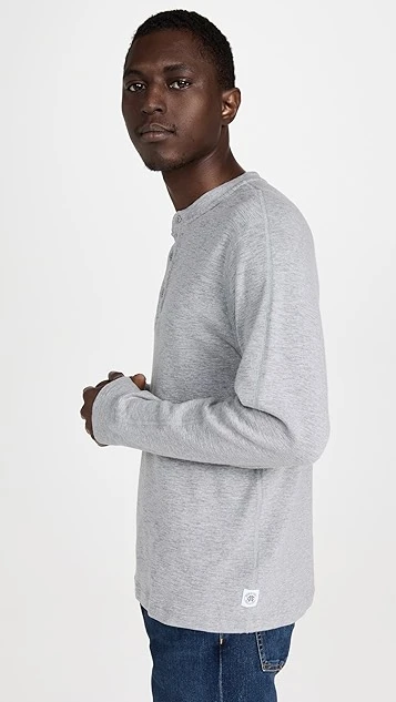 Reigning Champ Slub Long Sleeve Henley Tee 3 Reigning Champ Slub Long Sleeve Henley Tee - Image 3