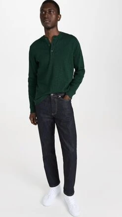 Reigning Champ Slub Long Sleeve Henley -Reberio Fashion Store reign3063056909 1671128441511 2 0. UX357 QL90