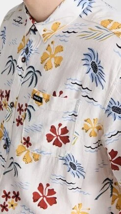 RVCA Will Travel Short Sleeve Shirt -Reberio Fashion Store rvcaa3117812298 1678314251604 2 0. UX357 QL90