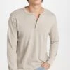 Save Khaki Long Sleeve Supima Henley