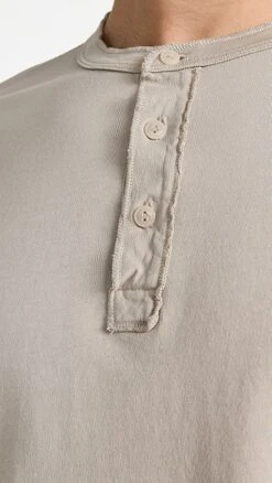 Save Khaki Long Sleeve Supima Henley -Reberio Fashion Store savek3027510700 1666892798895 2 0. UX357 QL90