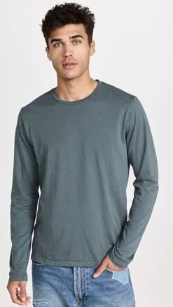 Save Khaki Heather Crew Tee