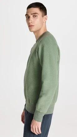 Save Khaki Heather Fleece Reversible Crew Sweater -Reberio Fashion Store savek3028913094 1683569972696 2 0. UX357 QL90