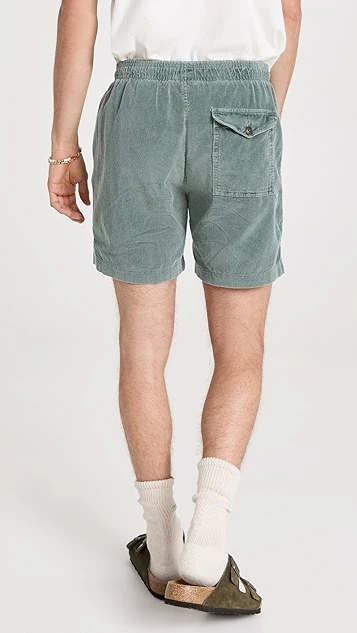 Save Khaki Corduroy Easy Shorts 2 Save Khaki Corduroy Easy Shorts - Image 2