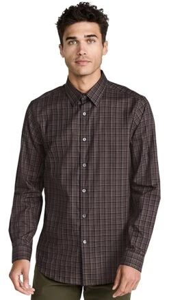 Theory Irving Arch Flanella Dress Shirt -Reberio Fashion Store theor4427762387 1665672598499 2 1. UX357 QL90