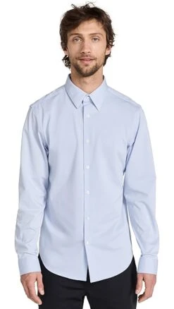 Theory Sylvain Structure Knit Dress Shirt -Reberio Fashion Store theor4439624082 1677633623140 2 0. UX357 QL90