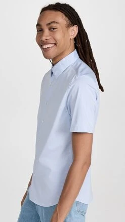 Theory Structured Knit Irving Short Sleeve Shirt -Reberio Fashion Store theor4440224082 1677089145612 2 0. UX357 QL90