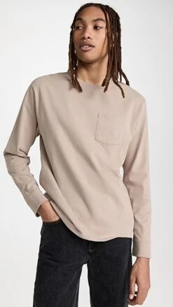 Vince Sueded Jersey Pocket Crew Tee