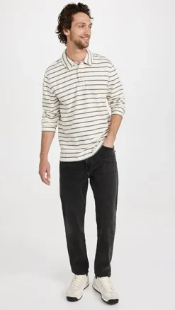 Vince Rib Knit Long Sleeve Polo -Reberio Fashion Store vince518351ea48 1670425224099 2 0. UX357 QL90
