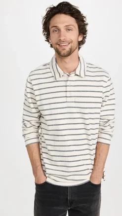 Vince Rib Knit Long Sleeve Polo -Reberio Fashion Store vince518351ea48 1670425224390 2 0. UX357 QL90