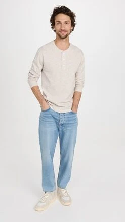 Vince Sun Faded Thermal Long Sleeve Henley -Reberio Fashion Store vince5183947567 1670365114981 2 0. UX357 QL90