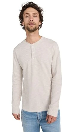 Vince Sun Faded Thermal Long Sleeve Henley -Reberio Fashion Store vince5183947567 1670365115035 2 0. UX357 QL90