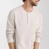 Vince Sun Faded Thermal Long Sleeve Henley