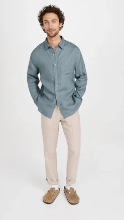 Vince Linen Shirt -Reberio Fashion Store vince518411ea4a 1670428705912 2 0. UX357 QL90