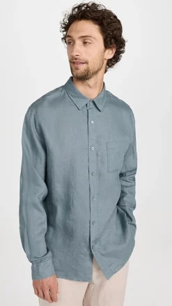Vince Linen Shirt -Reberio Fashion Store vince518411ea4a 1670428706246 2 0. UX357 QL90