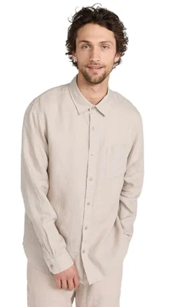 Vince Linen Long Sleeve Shirt -Reberio Fashion Store vince5184647567 1670346795532 2 0. UX357 QL90