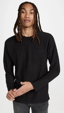 Vince Long Sleeve Pocket Crew Tee