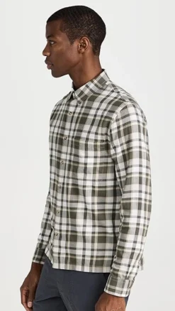 Vince Maison Plaid Long Sleeve Shirt -Reberio Fashion Store vince5195111901 1675206479267 2 0. UX357 QL90