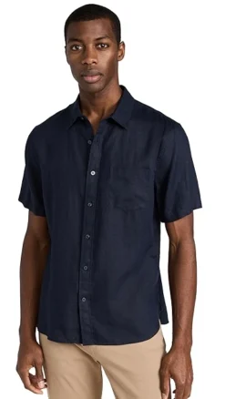 Vince Linen Short Sleeve Shirt -Reberio Fashion Store vince5195214121 1675206476650 2 0. UX357 QL90
