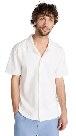 Vince Varigated Jacquard Short Sleeve Button Down -Reberio Fashion Store vince519591a924 1677789801969 2 0. UX357 QL90