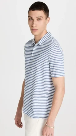 Vince Stripe Linen Polo -Reberio Fashion Store vince519641f241 1683230912284 2 0. UX357 QL90